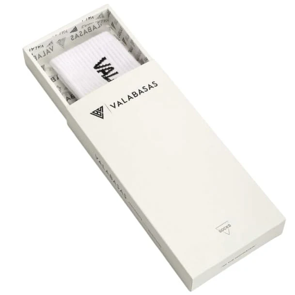 Valabasas Footprint Socks (White) VAL-SOCK-001 - Image 4