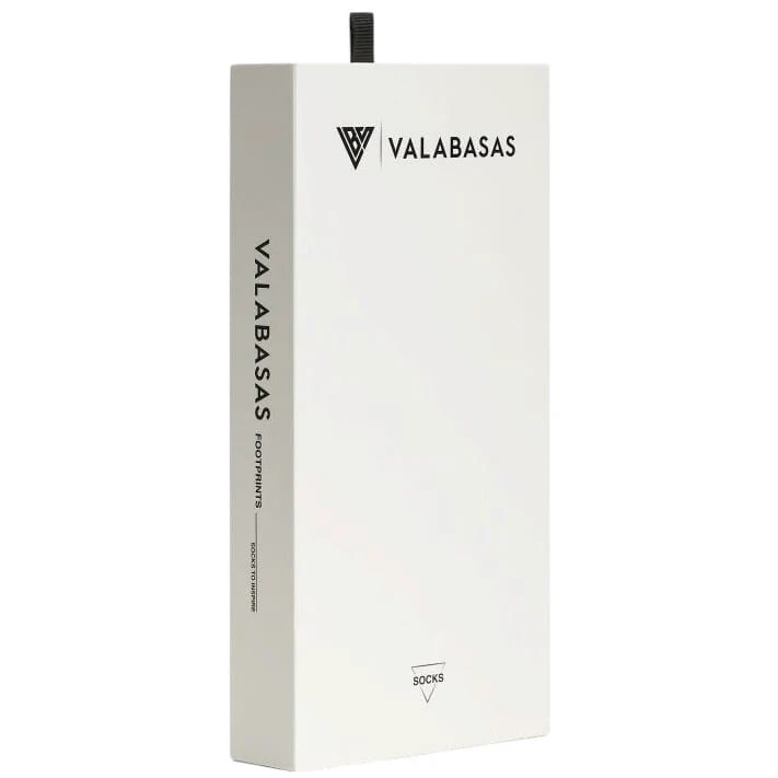 Valabasas Footprint Socks (White) VAL-SOCK-001 - Image 5