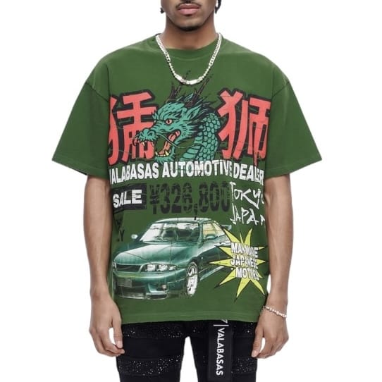 Valabasas Japanese Motors Tee (Green) VLBS-VT1-1102