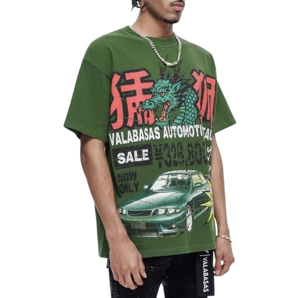 Valabasas Japanese Motors Tee (Green) VLBS-VT1-1102 - Image 2