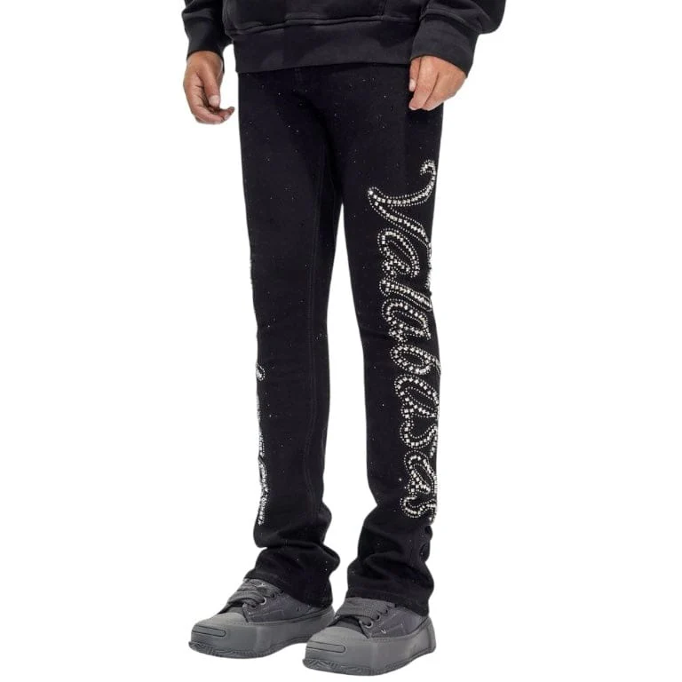 Valabasas Lattice Stacked Denim (Jet Black) VLBS-VJ3-1030 - Image 3