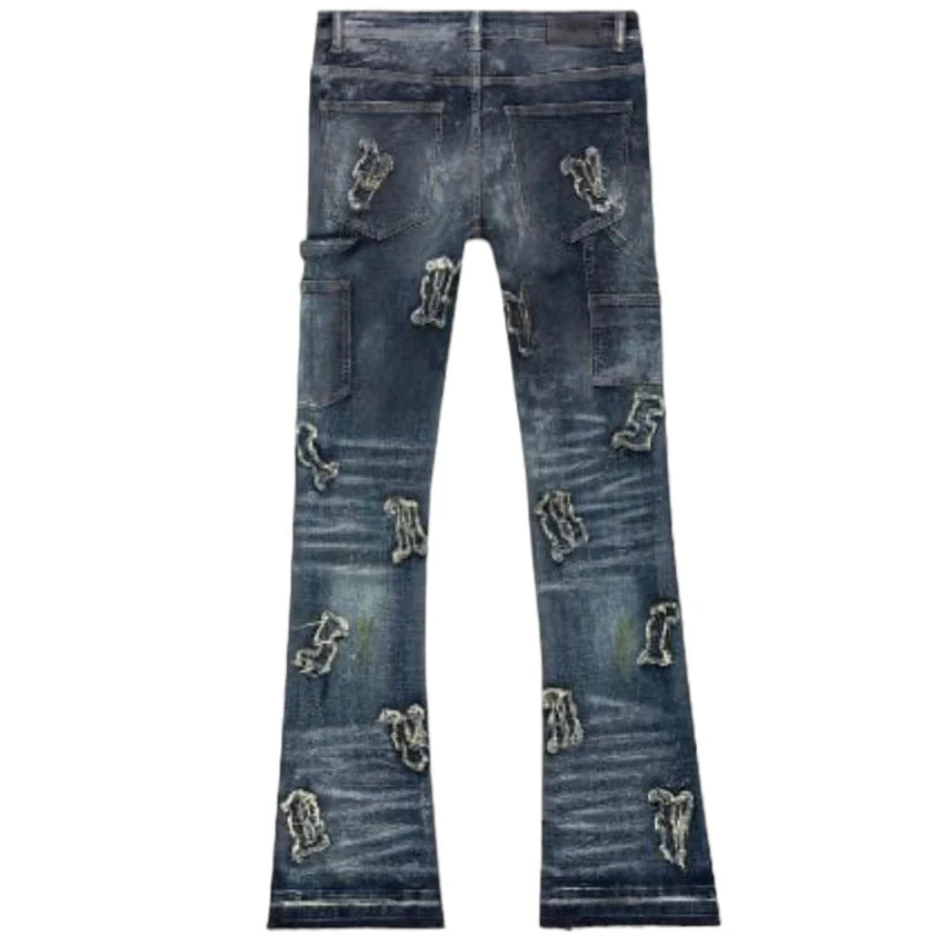 Valabasas "Loomis" Denim Stacked Jean (Blue Wash) VLBS3897 - Image 2