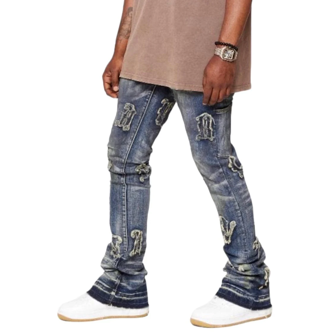 Valabasas "Loomis" Denim Stacked Jean (Blue Wash) VLBS3897 - Image 6