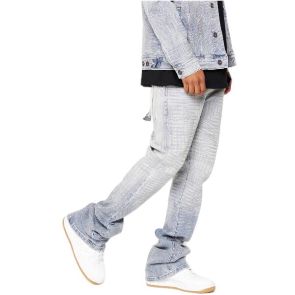 Valabasas Mr. Embroidery Denim Stacked Flare Jean (Icy Azure) VLBS3483 - Image 10