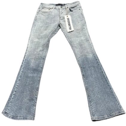 Valabasas Mr. Embroidery Denim Stacked Flare Jean (Icy Azure) VLBS3483 - Image 13