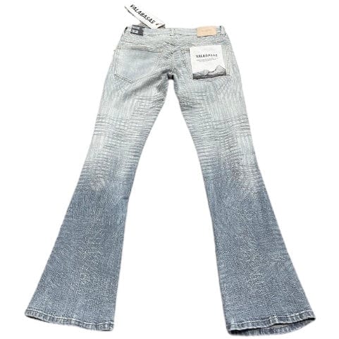 Valabasas Mr. Embroidery Denim Stacked Flare Jean (Icy Azure) VLBS3483 - Image 14
