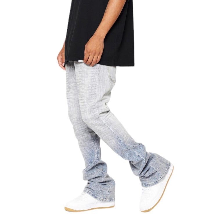 Valabasas Mr. Embroidery Denim Stacked Flare Jean (Icy Azure) VLBS3483 - Image 5