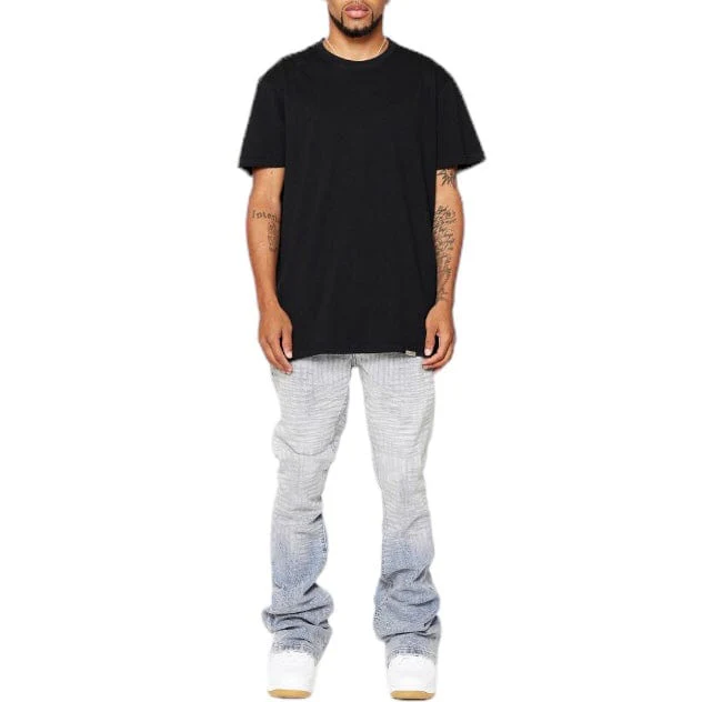 Valabasas Mr. Embroidery Denim Stacked Flare Jean (Icy Azure) VLBS3483 - Image 7