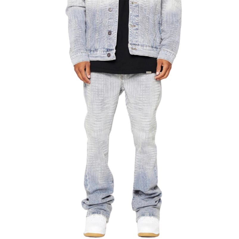 Valabasas Mr. Embroidery Denim Stacked Flare Jean (Icy Azure) VLBS3483 - Image 8