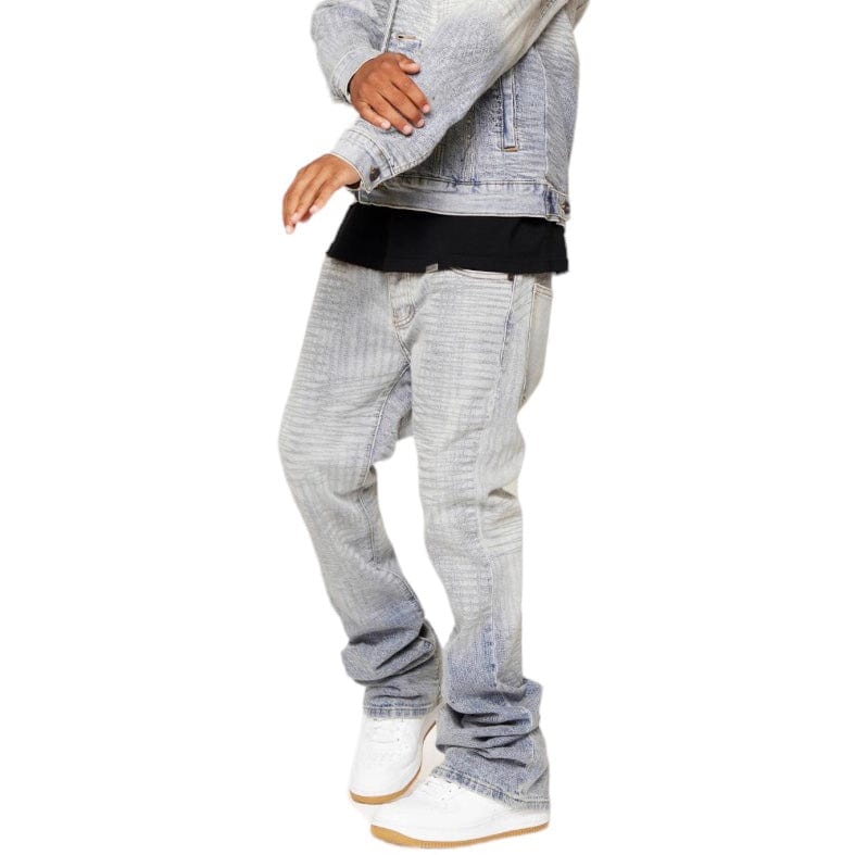 Valabasas Mr. Embroidery Denim Stacked Flare Jean (Icy Azure) VLBS3483 - Image 9
