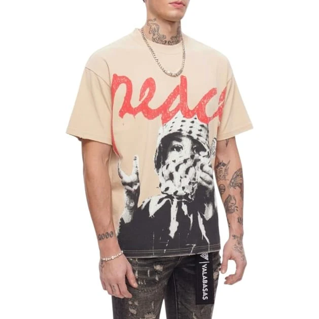 Valabasas Peace Over Purge Tee (Beige) VLBS-VT1-1105 - Image 2