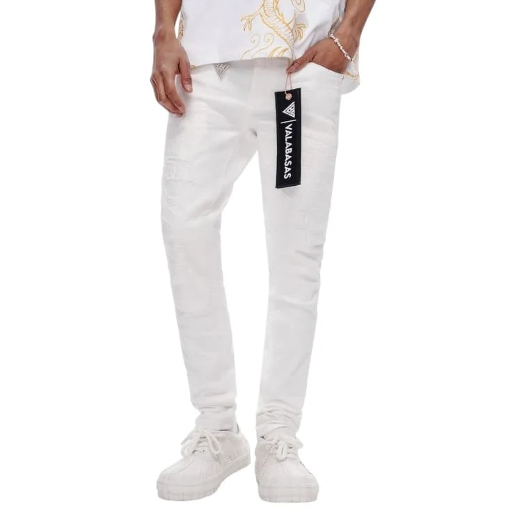 Valabasas Repair Skinny Jean (White) VLBS-VJ2-1047 - Image 2