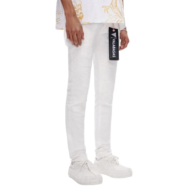 Valabasas Repair Skinny Jean (White) VLBS-VJ2-1047 - Image 3