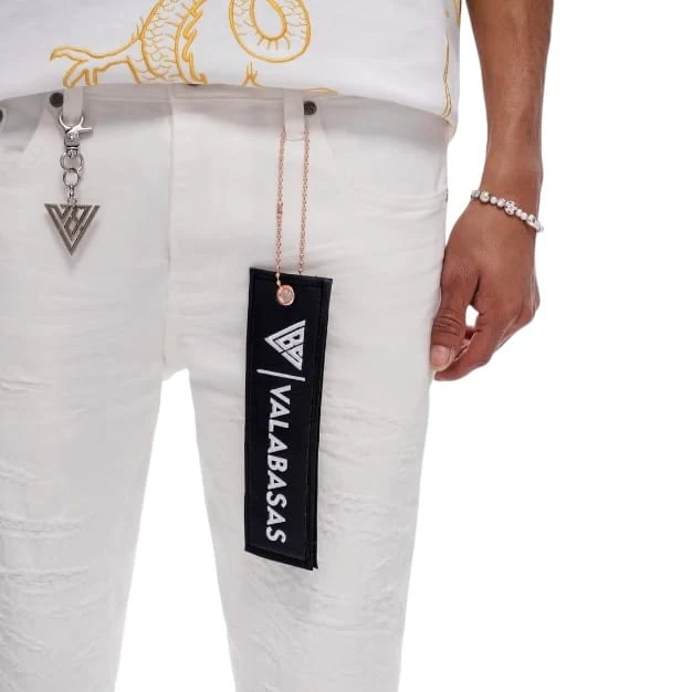 Valabasas Repair Skinny Jean (White) VLBS-VJ2-1047 - Image 7