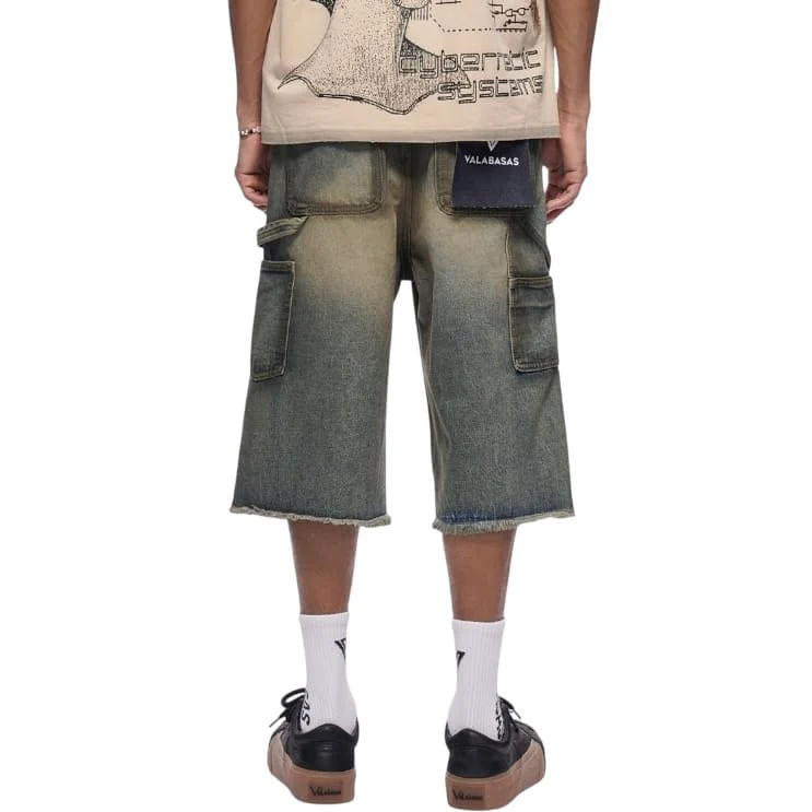 Valabasas Revolt Baggy Denim Shorts (Dirty Vintage Wash) VLBS-VSH2-1035 - Image 6