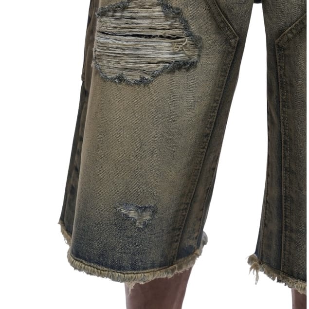 Valabasas Revolt Baggy Denim Shorts (Dirty Vintage Wash) VLBS-VSH2-1035 - Image 7