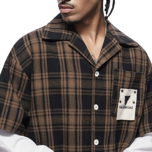 Valabasas Rip Double Layered Flannel (Brown) VLBS-VBD2-1021 - Image 5