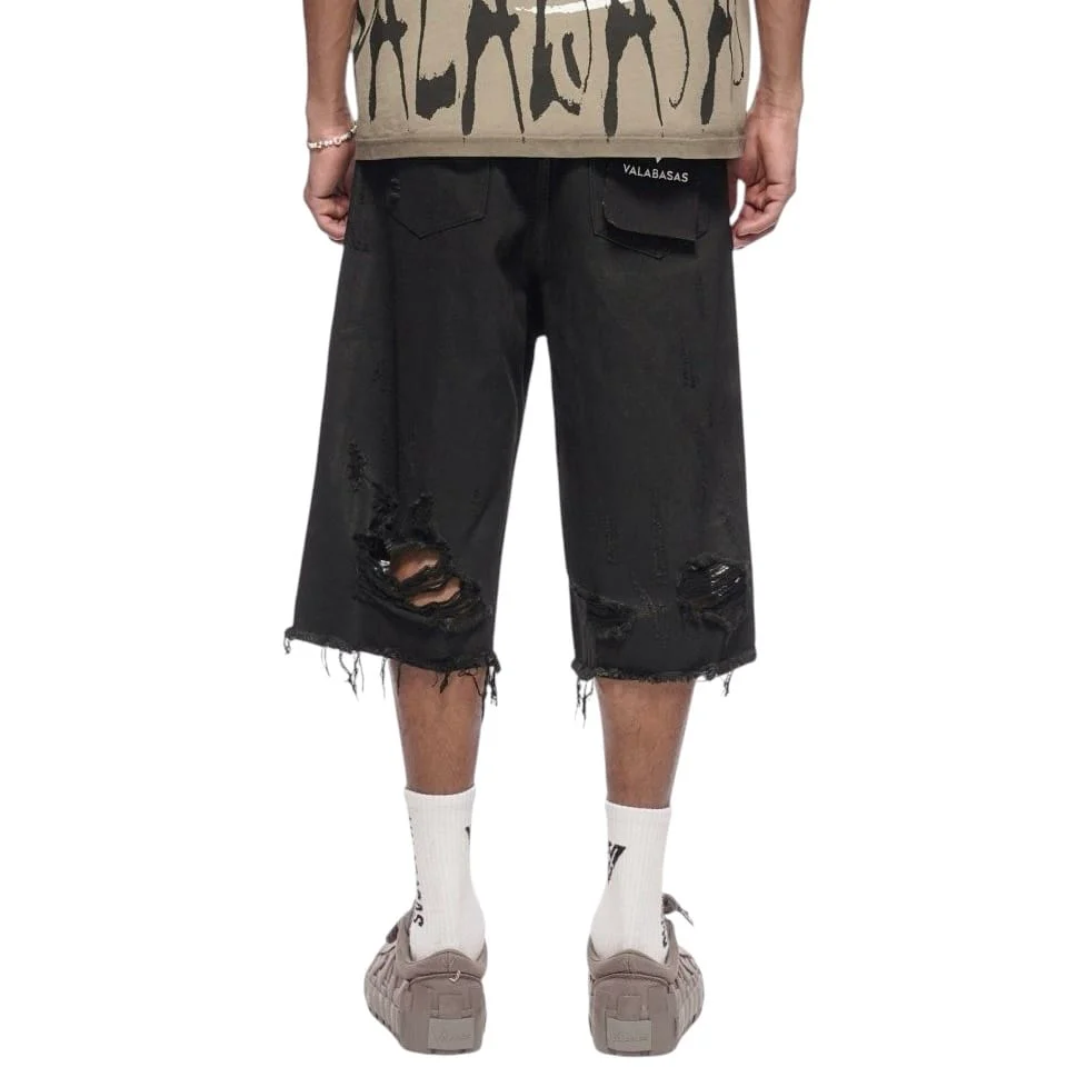 Valabasas Snapped Jorts (Black Washed) VLBS-VSH1-1002 - Image 4