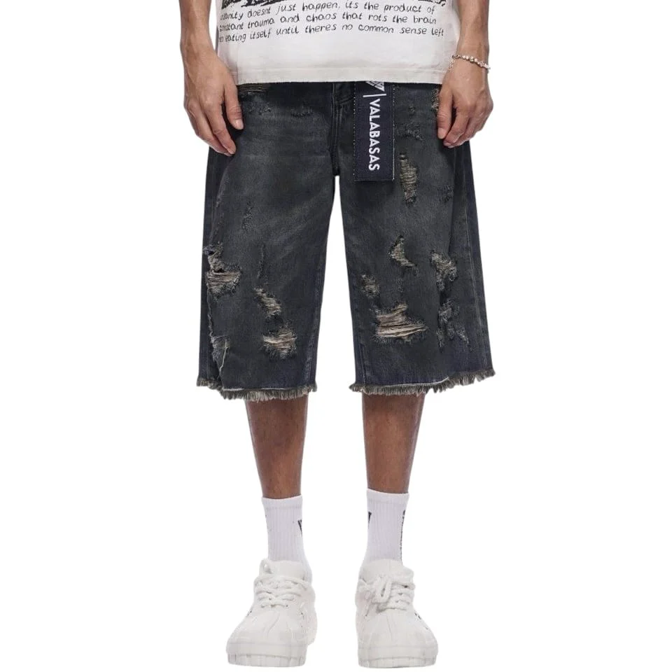 Valabasas Snapped Jorts (Dark Dirty Blue) VLBS-VSH1-1002