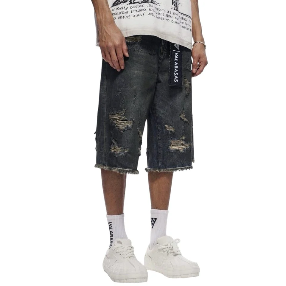 Valabasas Snapped Jorts (Dark Dirty Blue) VLBS-VSH1-1002 - Image 3