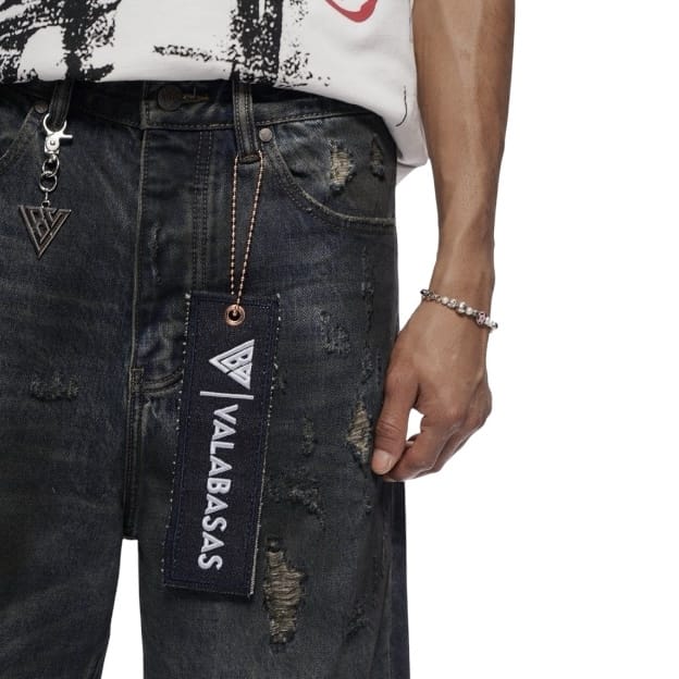 Valabasas Snapped Jorts (Dark Dirty Blue) VLBS-VSH1-1002 - Image 6