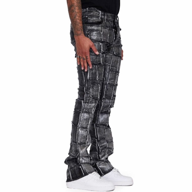 Valabasas Stacked 4444 Jeans (Grey Waxed) VLBS2214 - Image 4