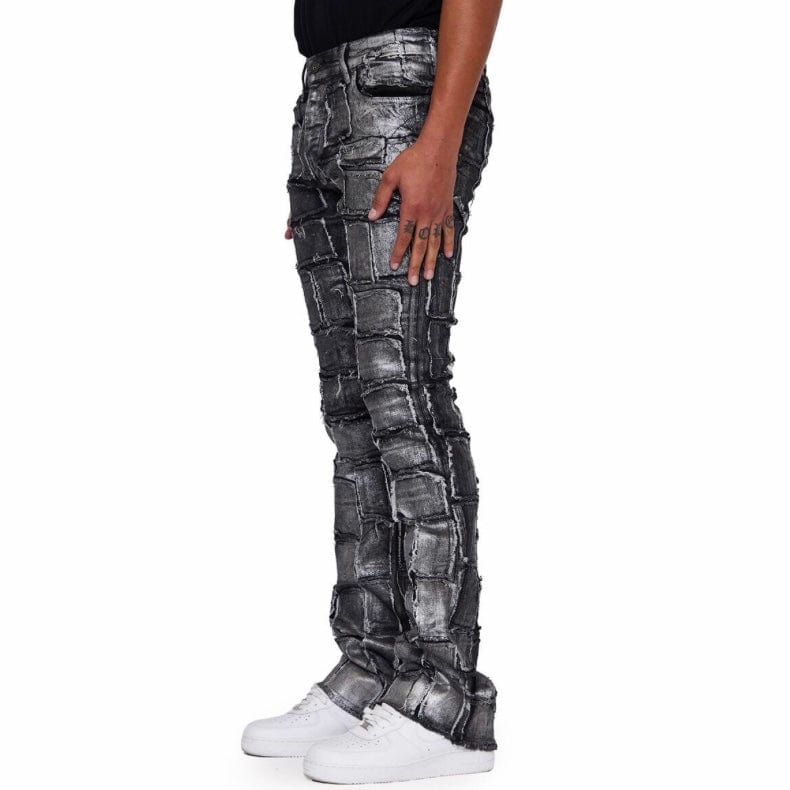 Valabasas Stacked 4444 Jeans (Grey Waxed) VLBS2214 - Image 5