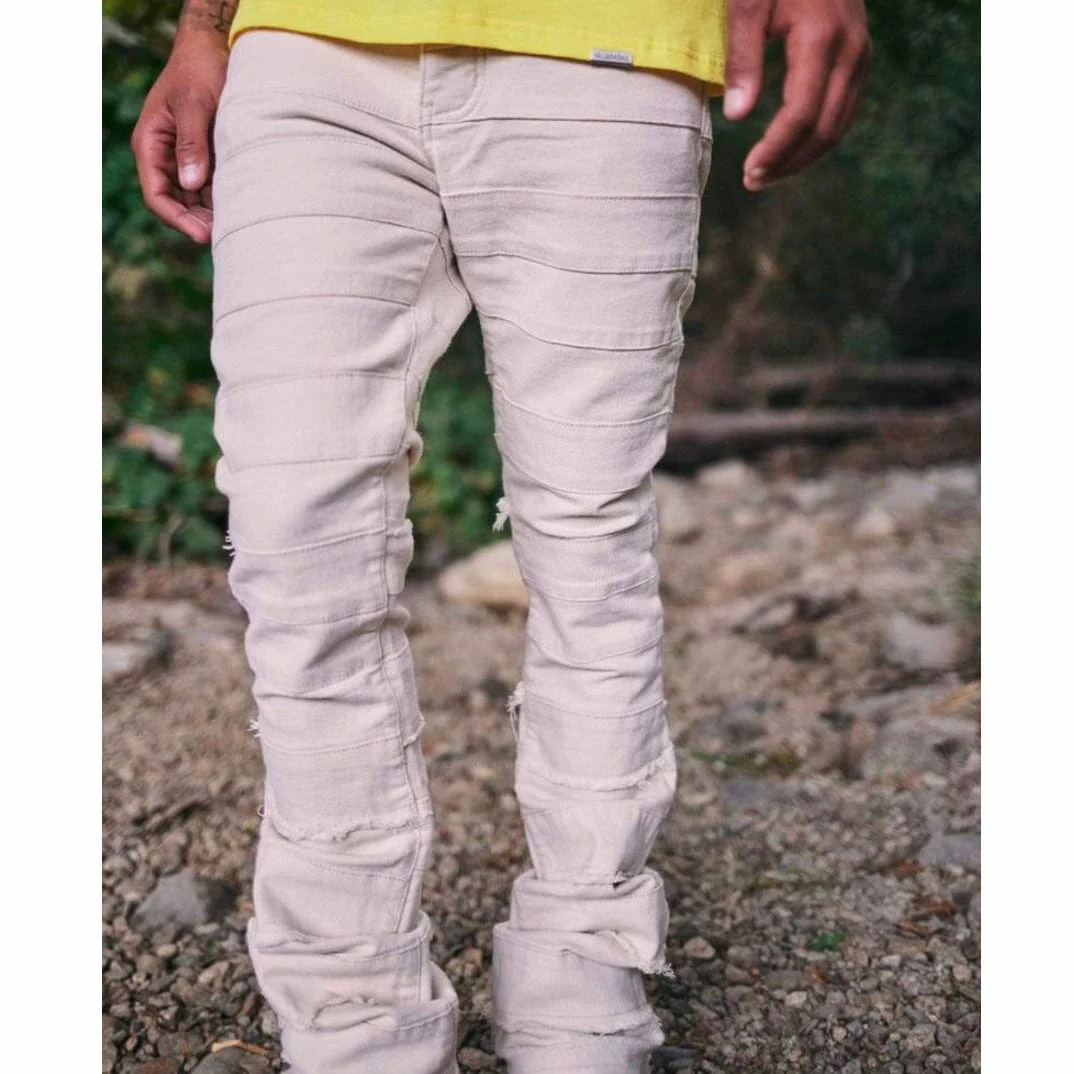 Valabasas Stacked Phoenix Jeans (Cream) VLBS2187 NTWRK - Image 2