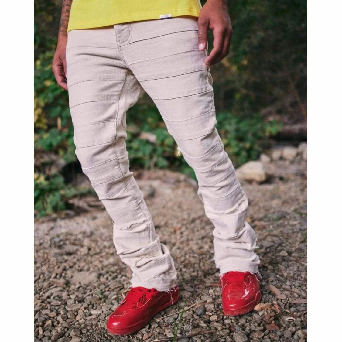 Valabasas Stacked Phoenix Jeans (Cream) VLBS2187 NTWRK - Image 3