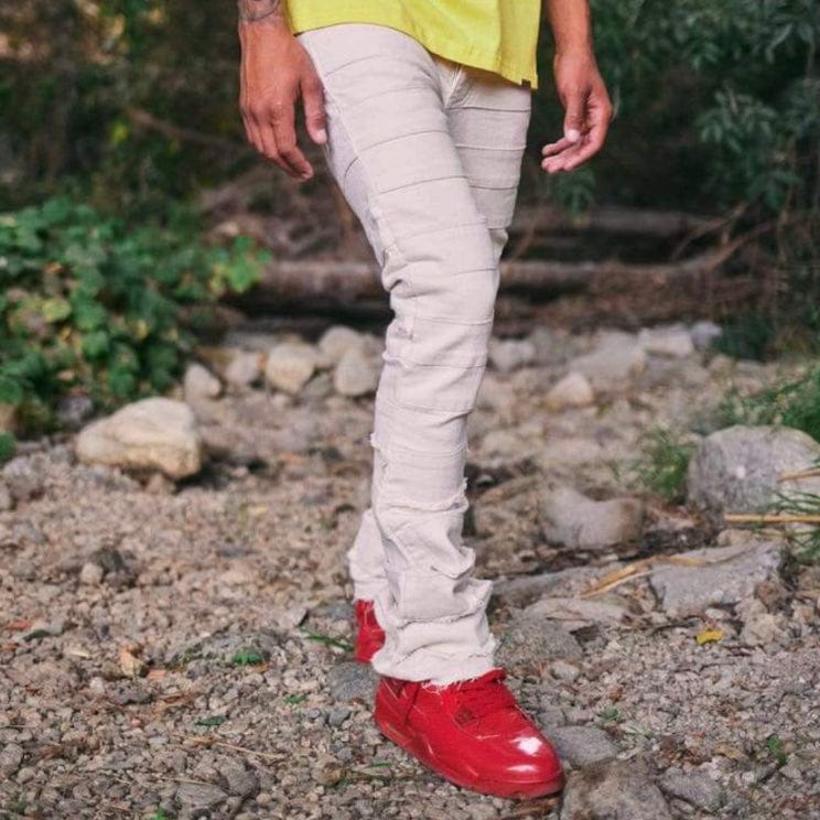 Valabasas Stacked Phoenix Jeans (Cream) VLBS2187 NTWRK - Image 4