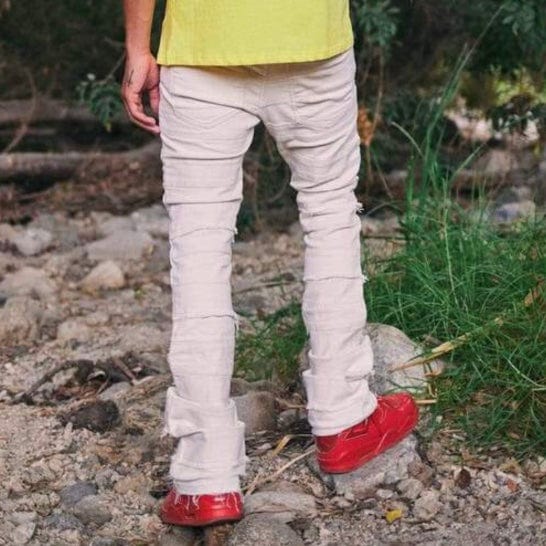 Valabasas Stacked Phoenix Jeans (Cream) VLBS2187 NTWRK - Image 6
