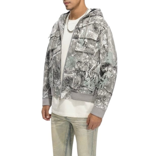 Valabasas Stalker Men's Jacket (Grey Forest) VLBS-VJK1-1038 - Image 3