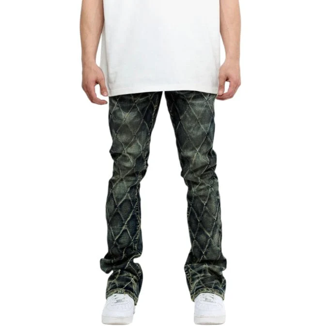 Valabasas Tired Stacked Denim Jean (Blue Vintage) VLBS-VJ3-1002