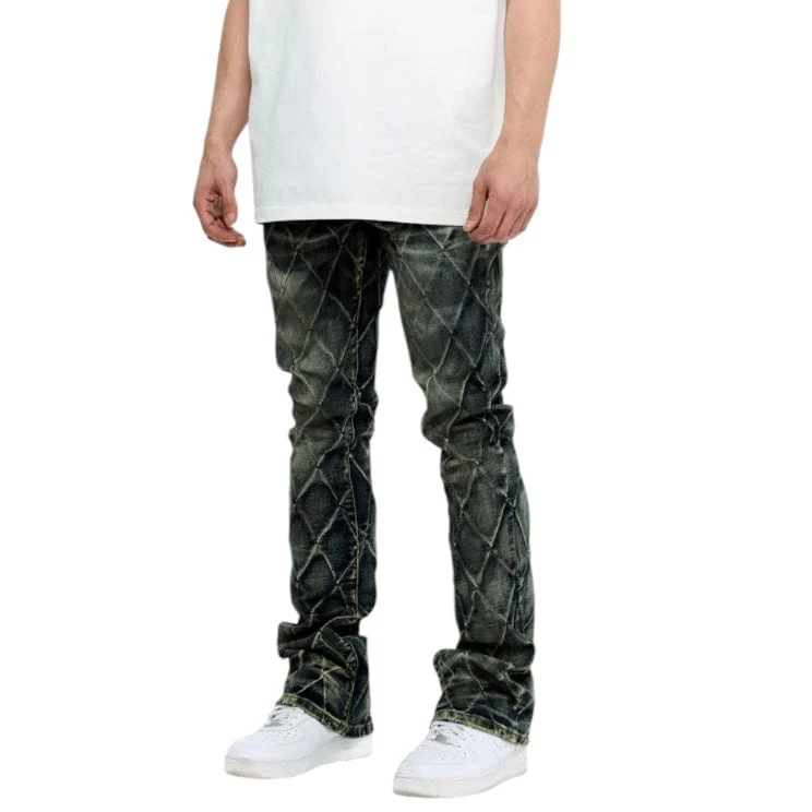 Valabasas Tired Stacked Denim Jean (Blue Vintage) VLBS-VJ3-1002 - Image 2