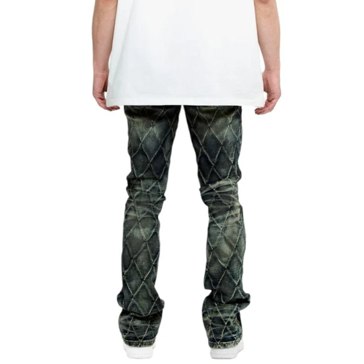 Valabasas Tired Stacked Denim Jean (Blue Vintage) VLBS-VJ3-1002 - Image 4