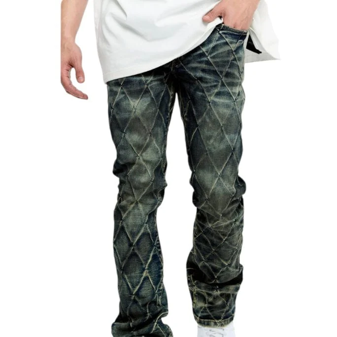 Valabasas Tired Stacked Denim Jean (Blue Vintage) VLBS-VJ3-1002 - Image 5