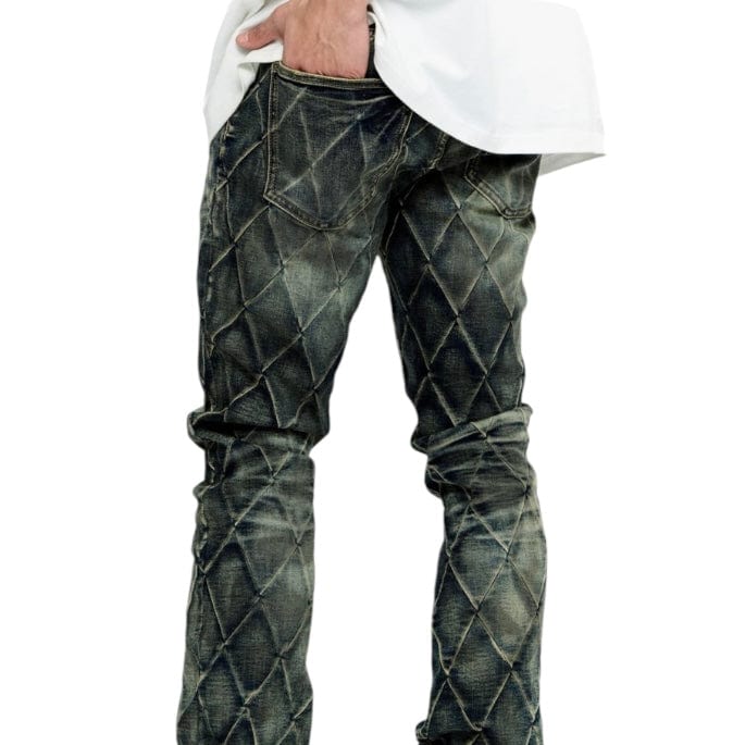 Valabasas Tired Stacked Denim Jean (Blue Vintage) VLBS-VJ3-1002 - Image 6
