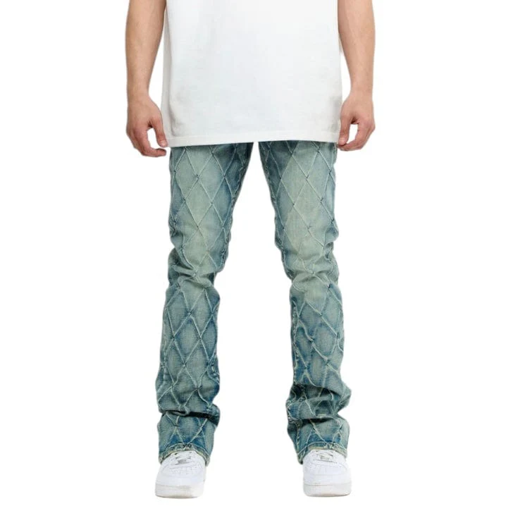 Valabasas Tired Stacked Denim Jean (Lt. Vintage Blue) VLBS-VJ3-1002
