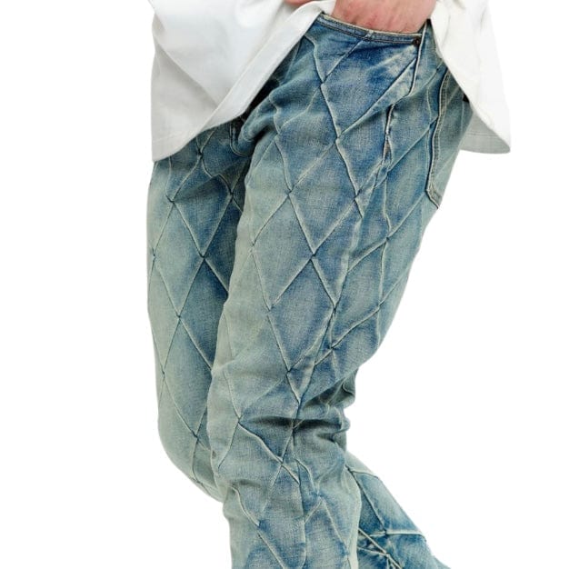Valabasas Tired Stacked Denim Jean (Lt. Vintage Blue) VLBS-VJ3-1002 - Image 4