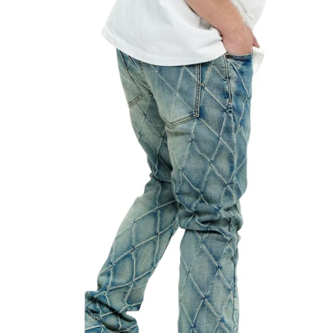 Valabasas Tired Stacked Denim Jean (Lt. Vintage Blue) VLBS-VJ3-1002 - Image 5