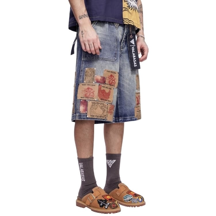 Valabasas Torinx Baggy Shorts (Dark Blue Wash) VLBS-VSH1-1019 - Image 2
