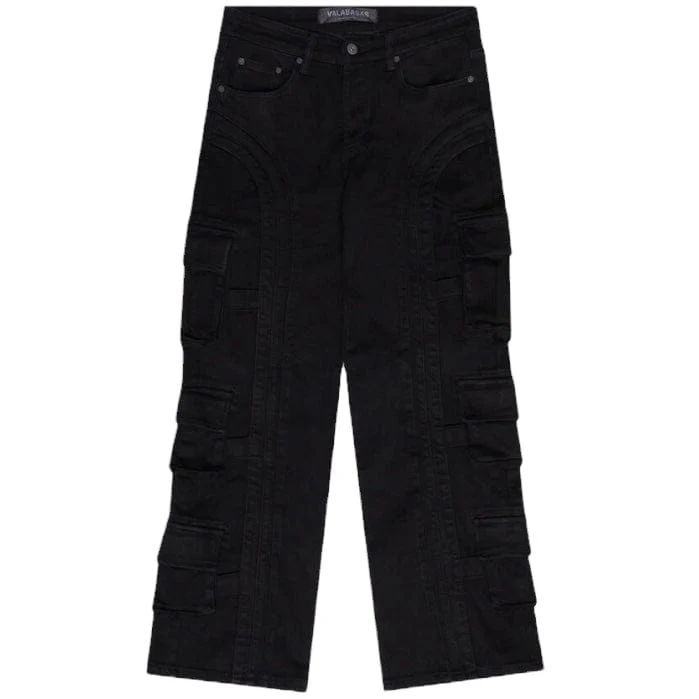Valabasas Track Baggy Denim Jean (Black) VLBS-BG-24