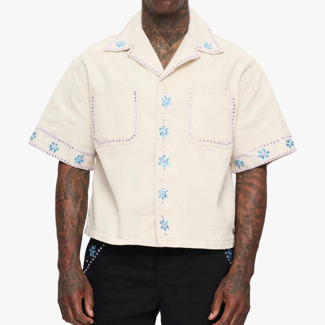Valabasas Under Pressure Cropped Button Down (Cream) VLBS-VBD2-1005