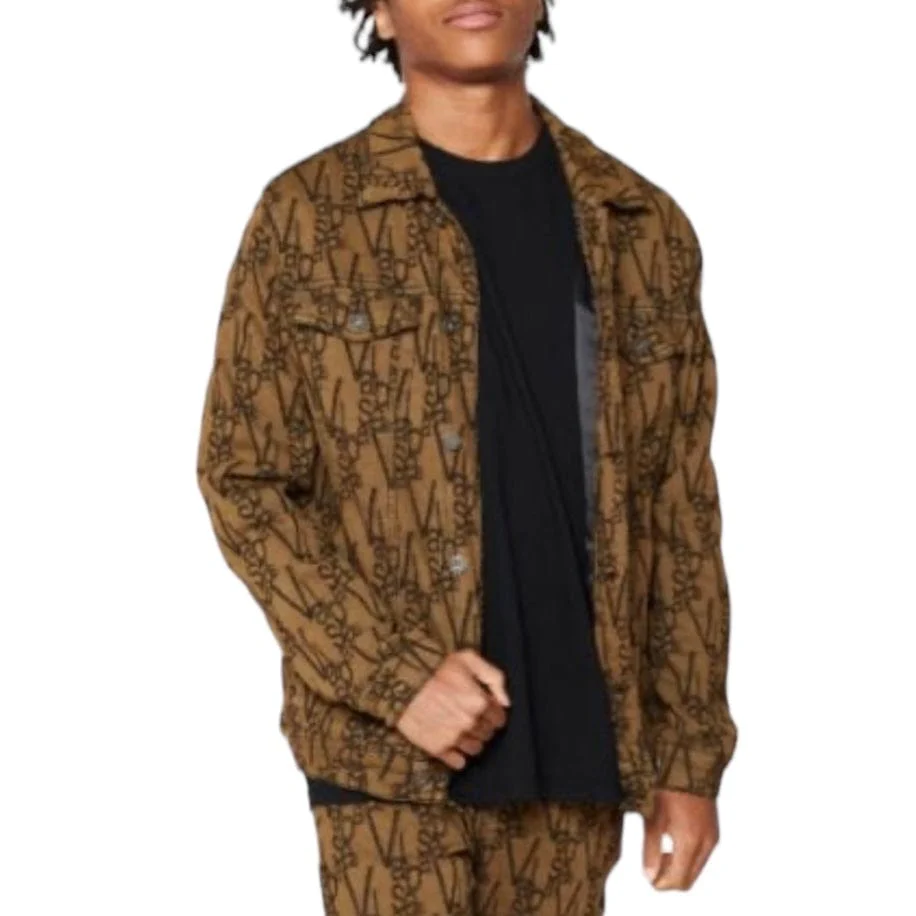 Valabasas "V-Ink" Jacket (Black/Brown) VLBS6022 - Image 6