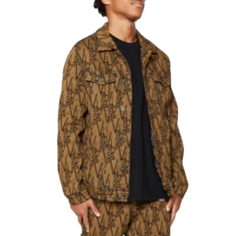 Valabasas "V-Ink" Jacket (Black/Brown) VLBS6022 - Image 7