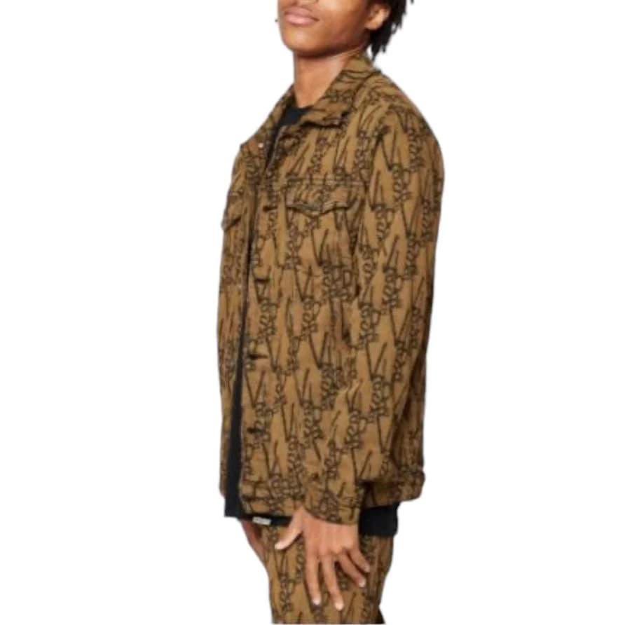 Valabasas "V-Ink" Jacket (Black/Brown) VLBS6022 - Image 8