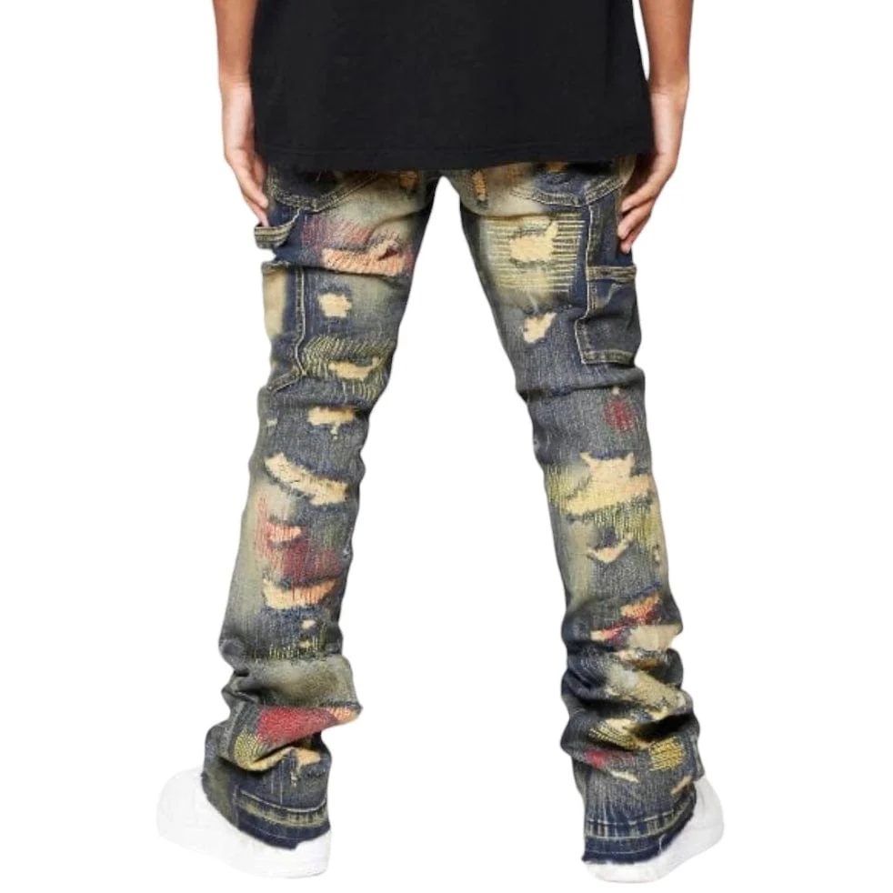 Valabasas "Zero" Denim Stacked Flare Jean (Dirty Vintage Wash) VLBS3986 - Image 10
