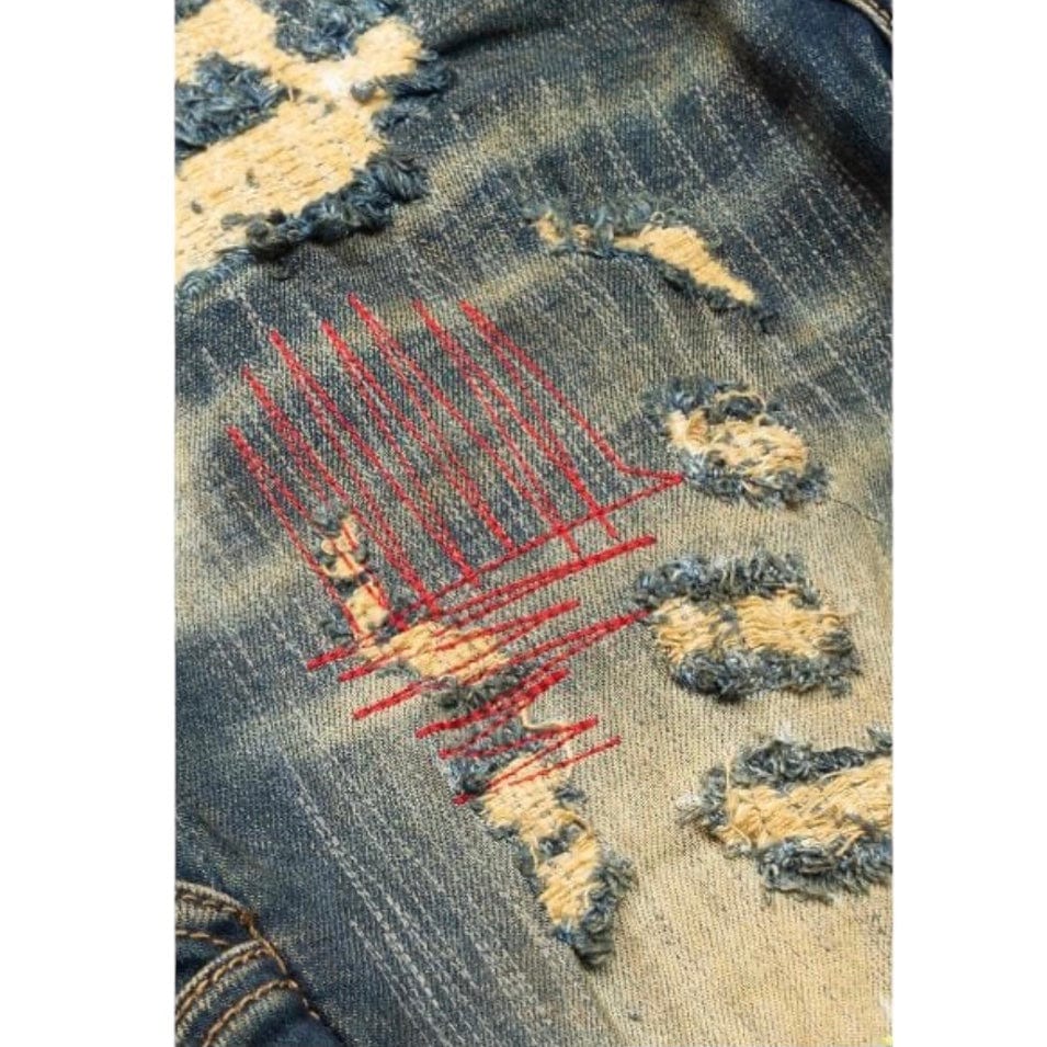 Valabasas "Zero" Denim Stacked Flare Jean (Dirty Vintage Wash) VLBS3986 - Image 3