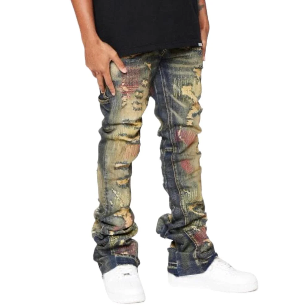 Valabasas "Zero" Denim Stacked Flare Jean (Dirty Vintage Wash) VLBS3986 - Image 7