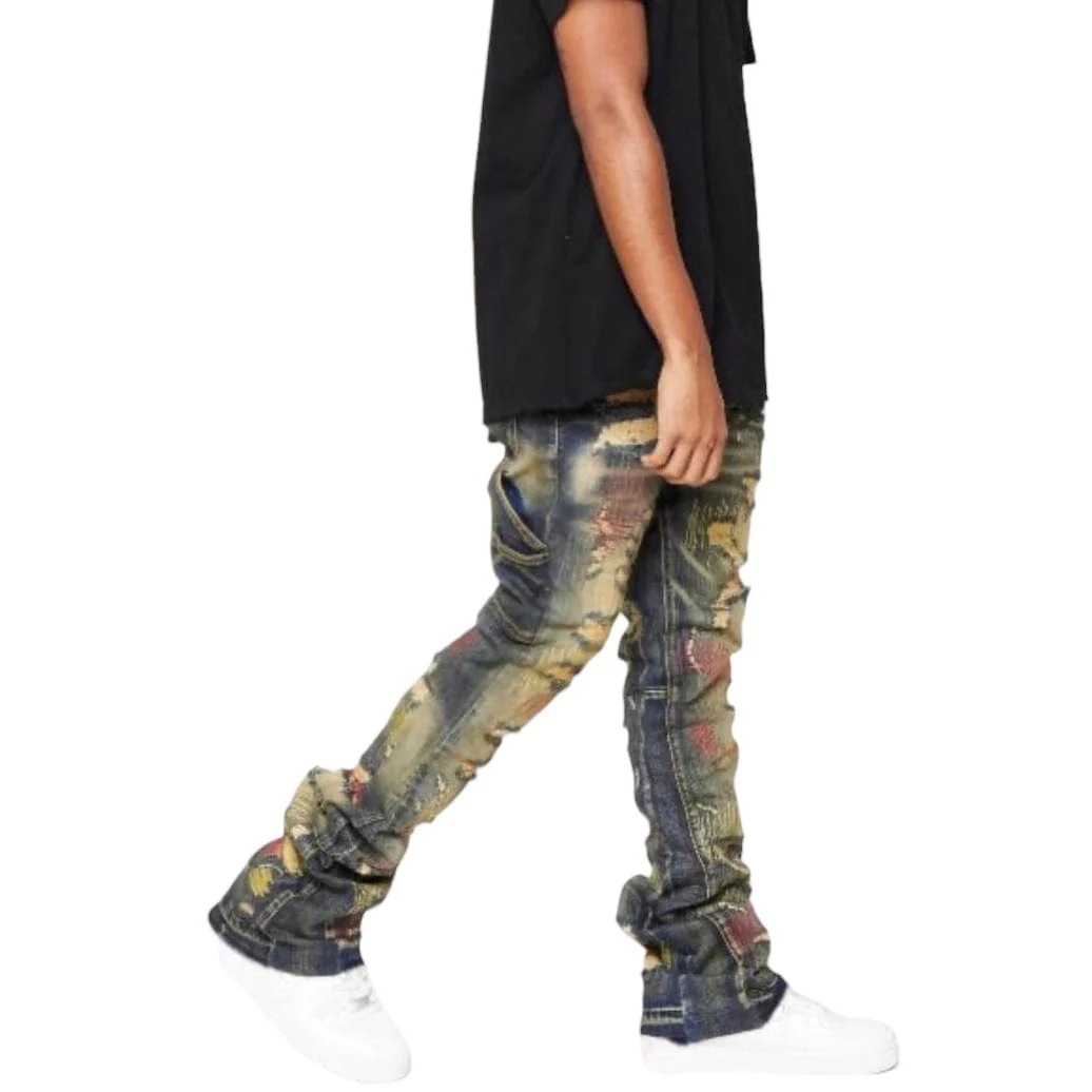Valabasas "Zero" Denim Stacked Flare Jean (Dirty Vintage Wash) VLBS3986 - Image 9